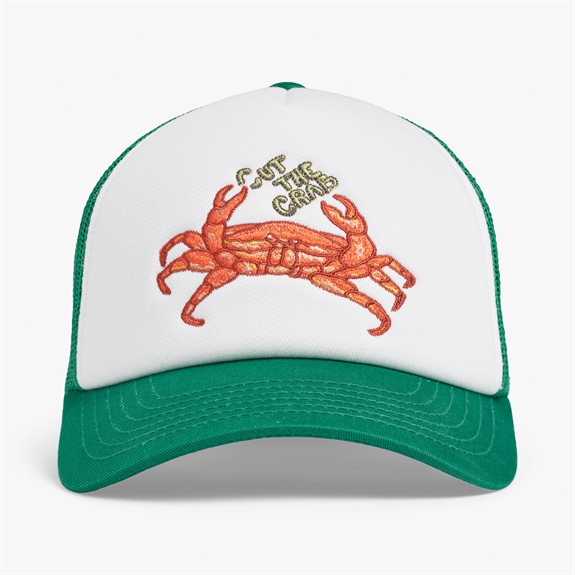 STATE OF WOW Crab A-Shape Trucker Cap - Medium Green