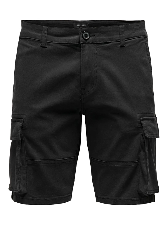 Only & Sons Cam Stage Cargo Shorts - Black
