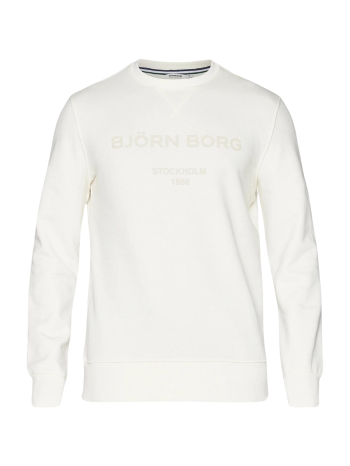 BJÖRN BORG Logo Crew - Off White