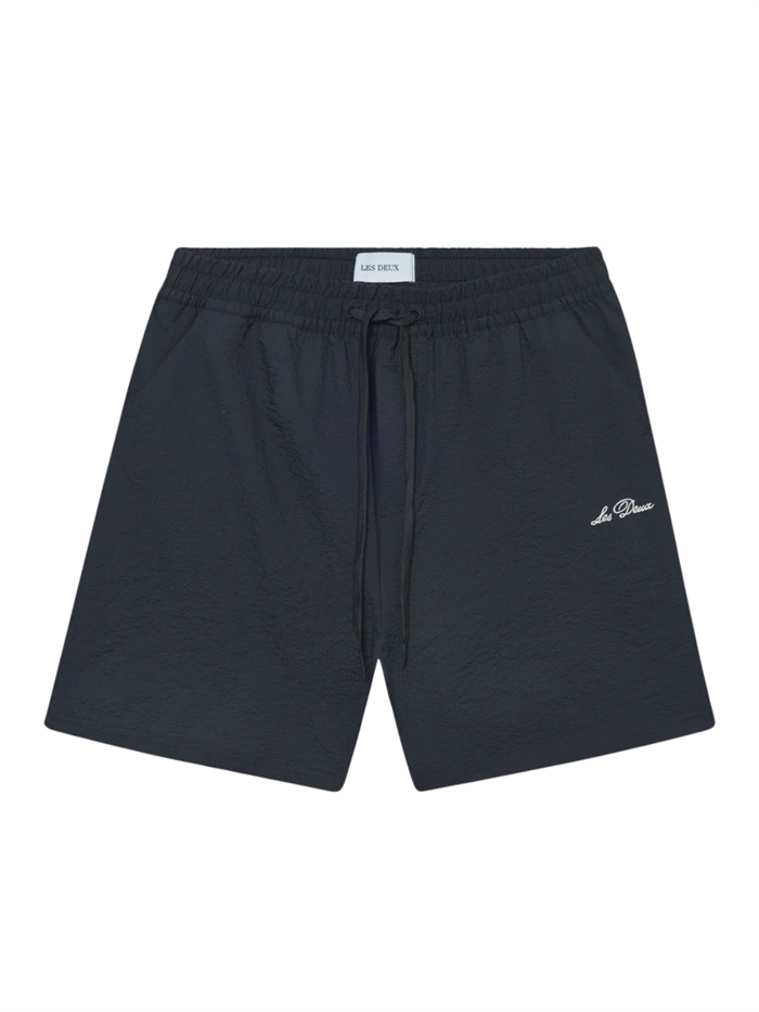 Les Deux Stan Seersucker Swim Shorts - Black