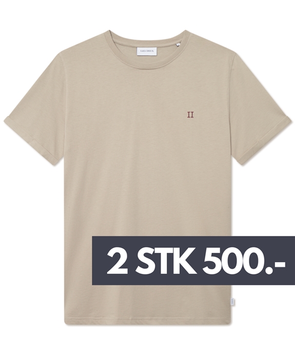 Les Deux Nørregaard Contast T-shirt - Dark Sand
