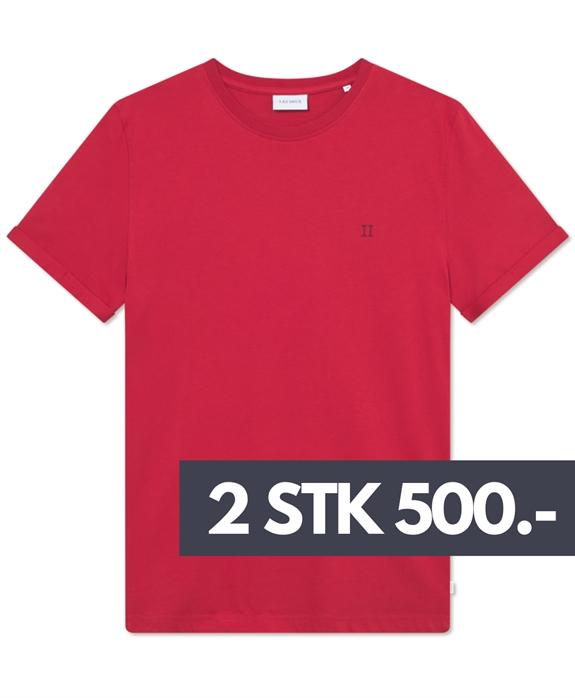 Les Deux Nørregaard Contast T-shirt - Scarlet Sage 