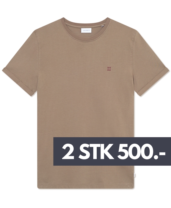 Les Deux Nørregaard Contast T-shirt - Teak Brown