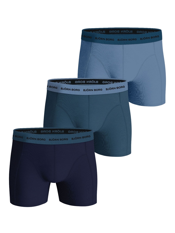 BJÖRN BORG Cotton Stretch Boxer 3-Pack - Navy MP001