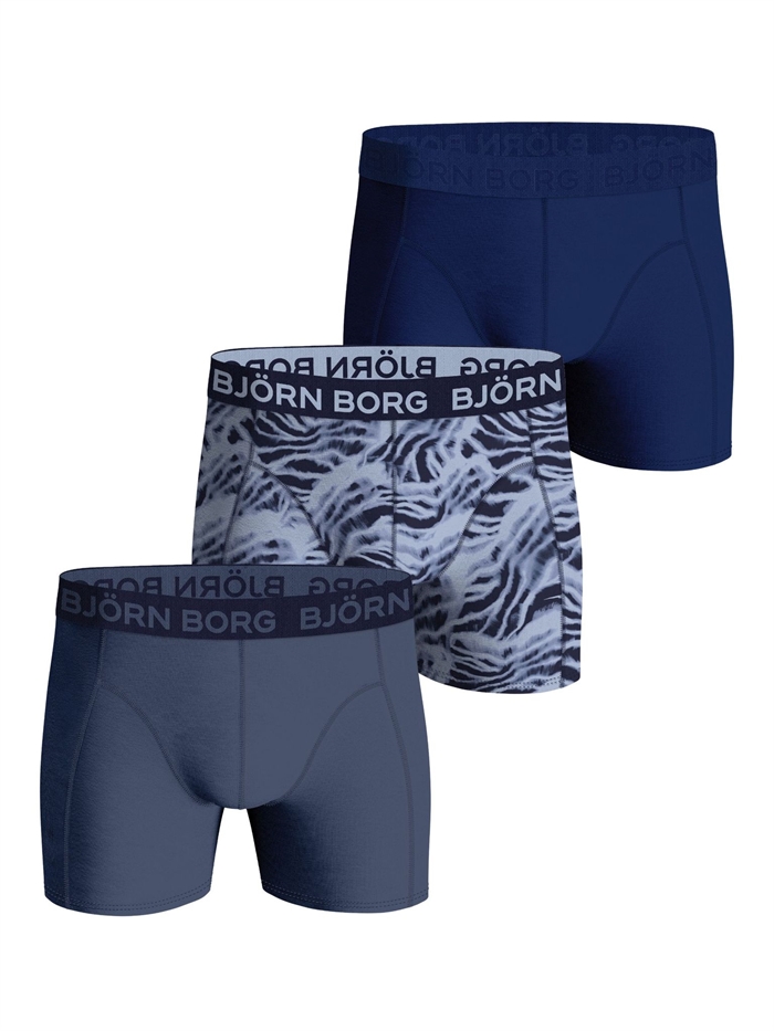 BJÖRN BORG Cotton Stretch Boxer 3-Pack - Navy MP012