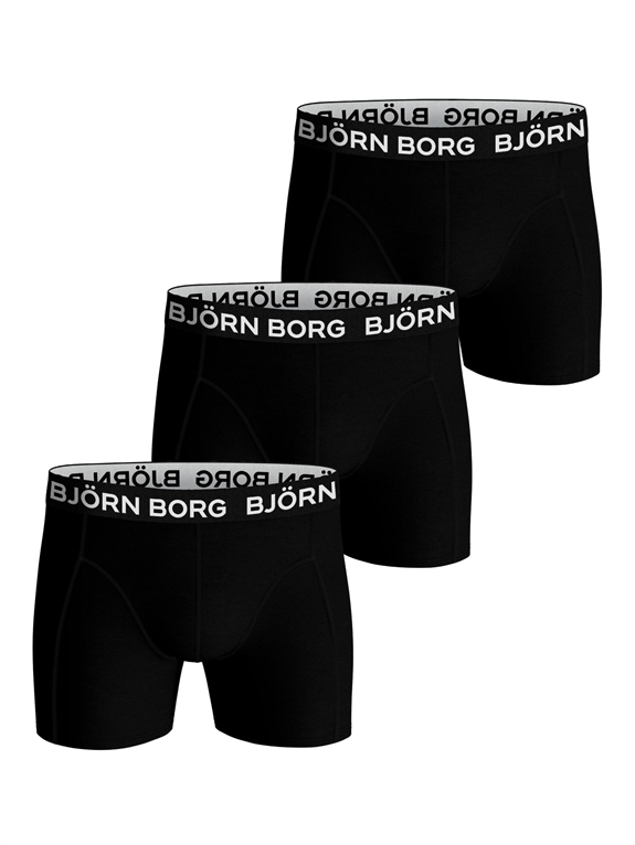 BJÖRN BORG Cotton Stretch Boxer 3-Pack - Black/White