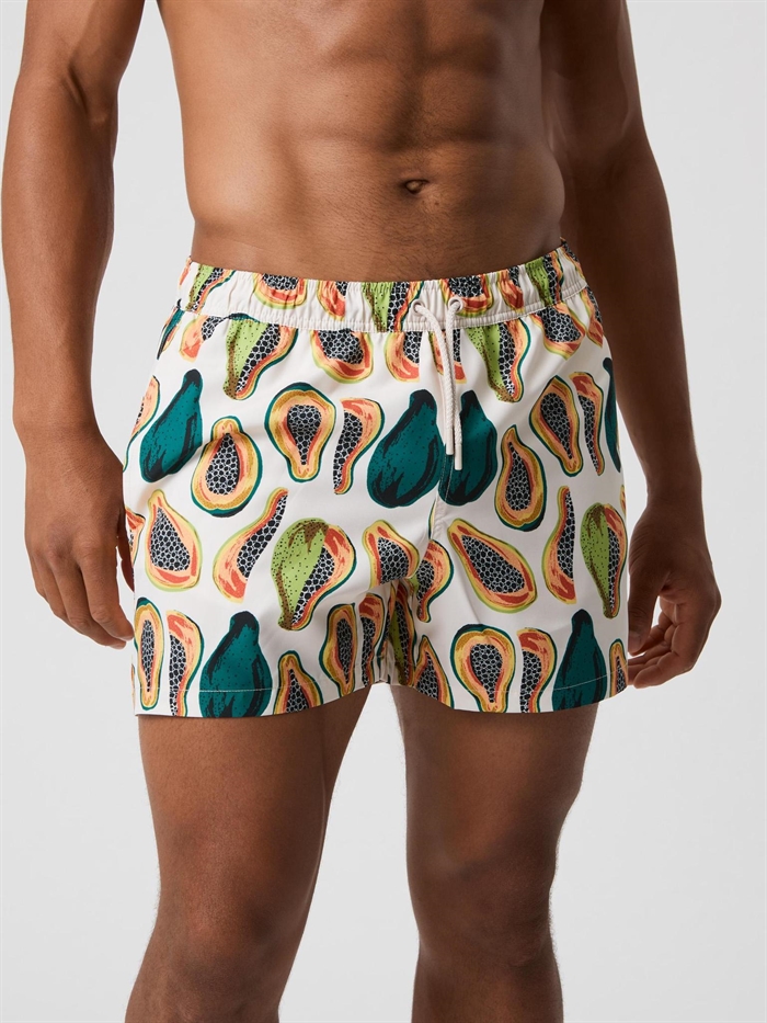 BJÖRN BORG Print Swim Shorts - Papaya Big