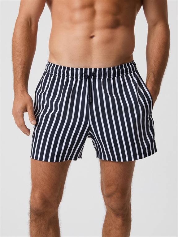 BJÖRN BORG Print Swim Shorts - Blue Wide Stripe