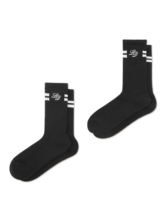 Les Deux LD Half Terry Socks 2-pack - Black