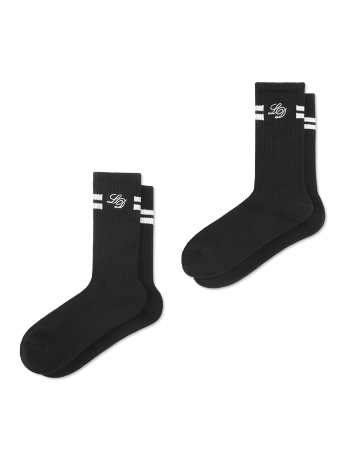Les Deux LD Half Terry Socks 2-pack - Black