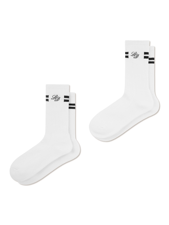 Les Deux LD Half Terry Socks 2-pack - White