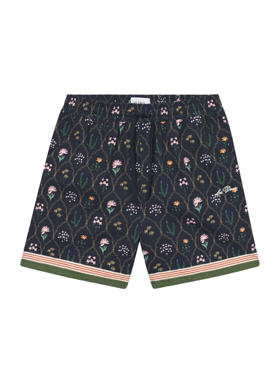 Les Deux Stan Flowers AOP swimshorts kids - Dark Navy