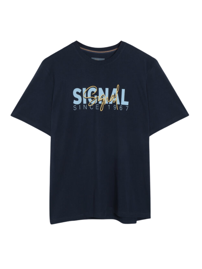 Signal OwenSi Print t-shirt - Deep Marine