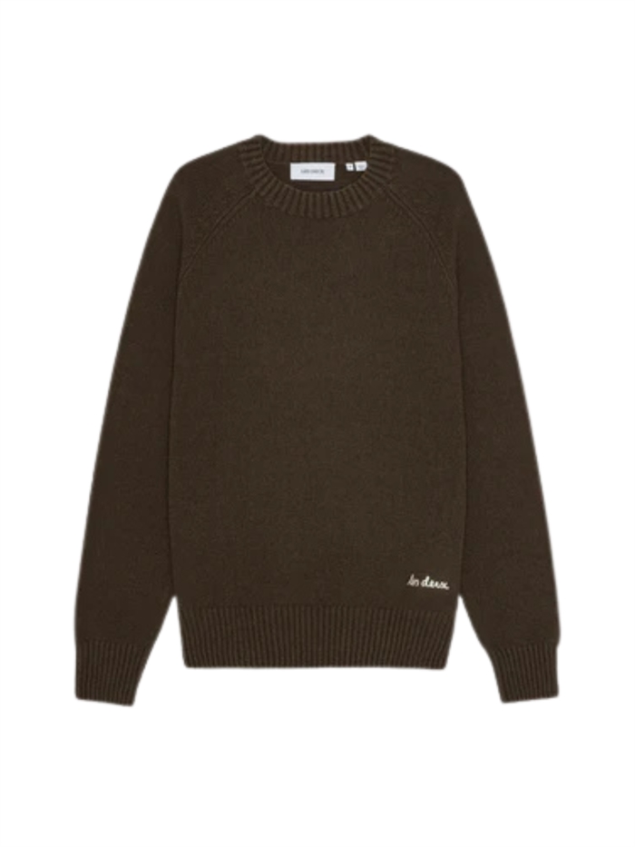 Les Deux Brad Roundneck Knit - Turkish Coffee Brown