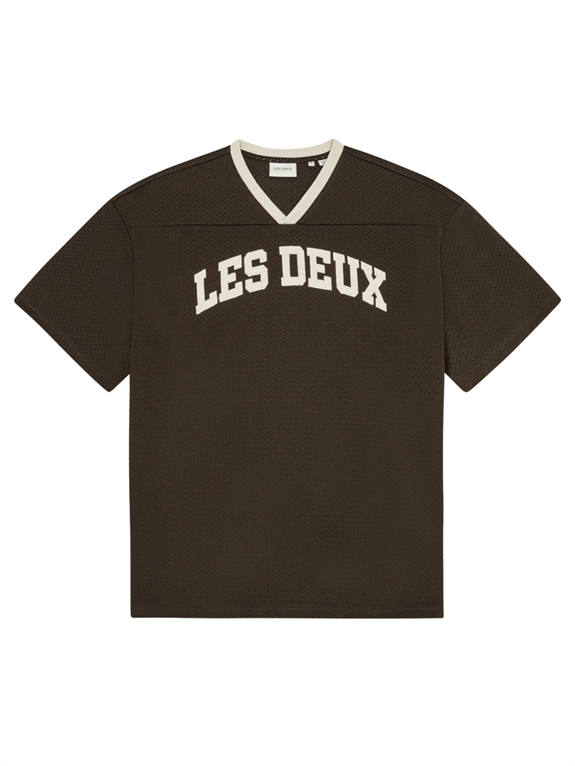 Les Deux Bronson Mesh T-shirt - Turkish Coffee Brown