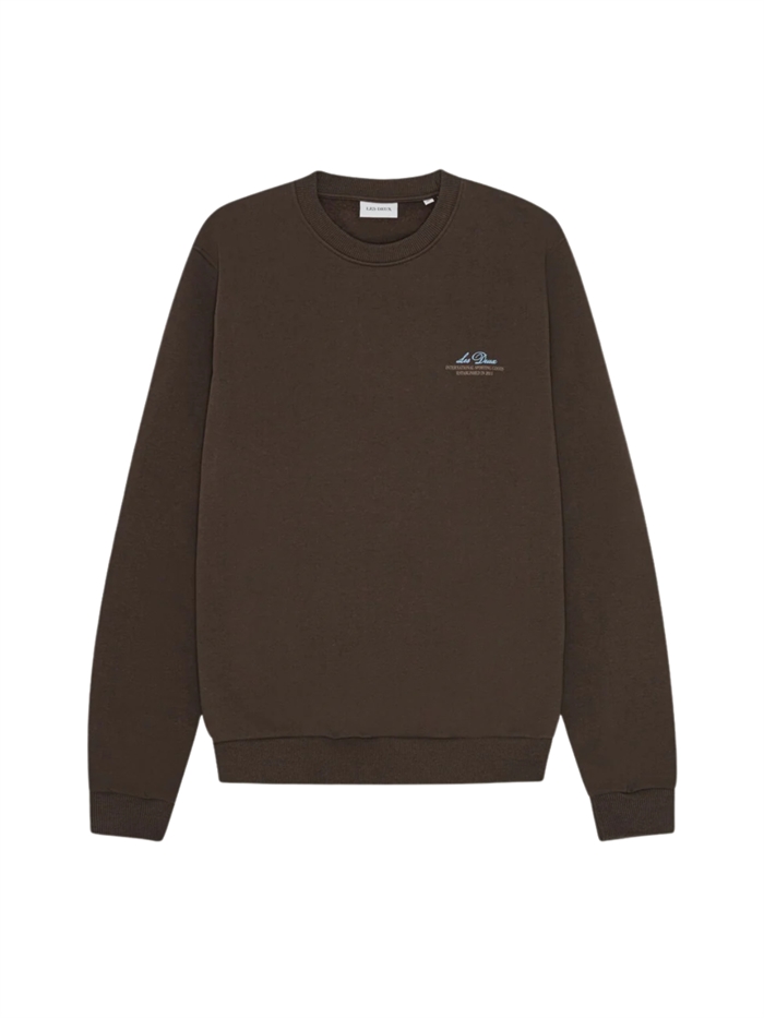 Les Deux Ben Globe Sweatshirt - Turkish Coffee Brown