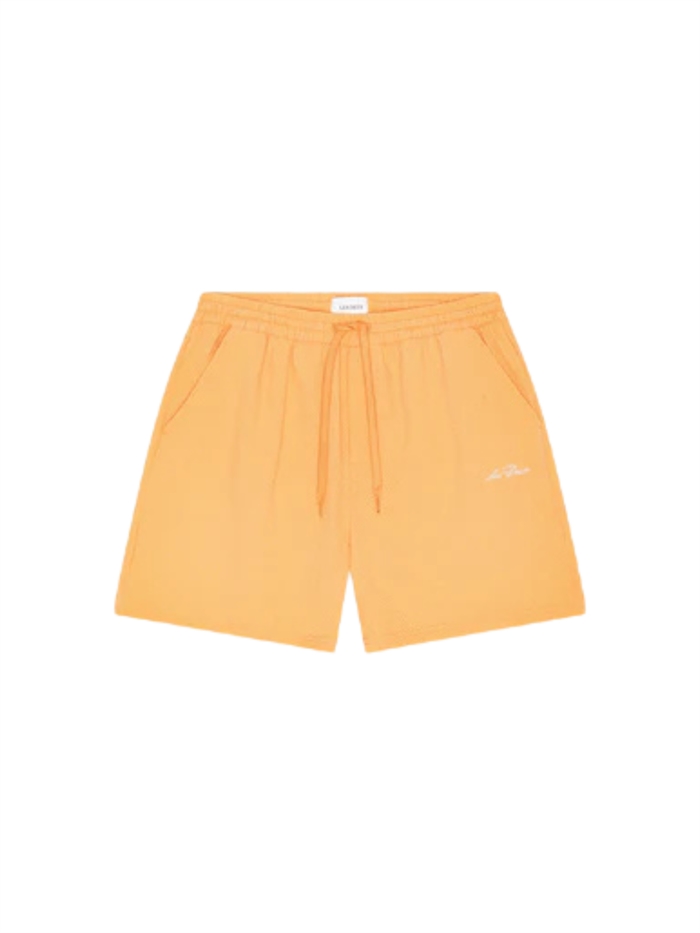 Les Deux Stan Seersucker Swim Shorts - Apricot Cream Orange