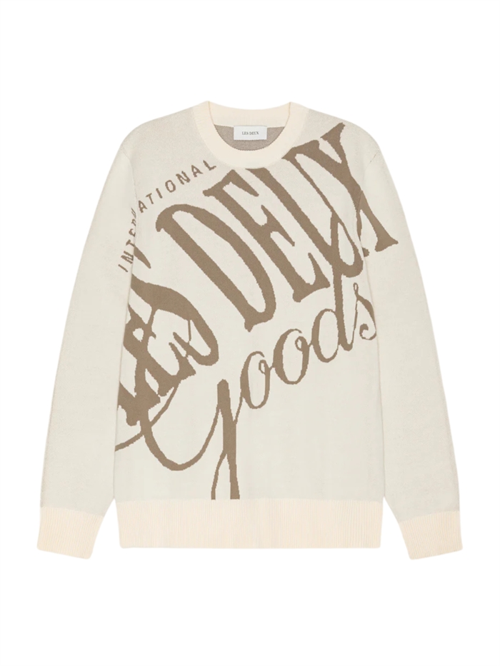 Les Deux Goods AOP Knit - Eggnog White