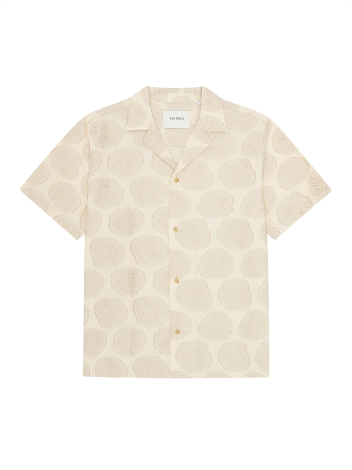 Les Deux Dahlia Jacquard SS Shirt - Light Sand