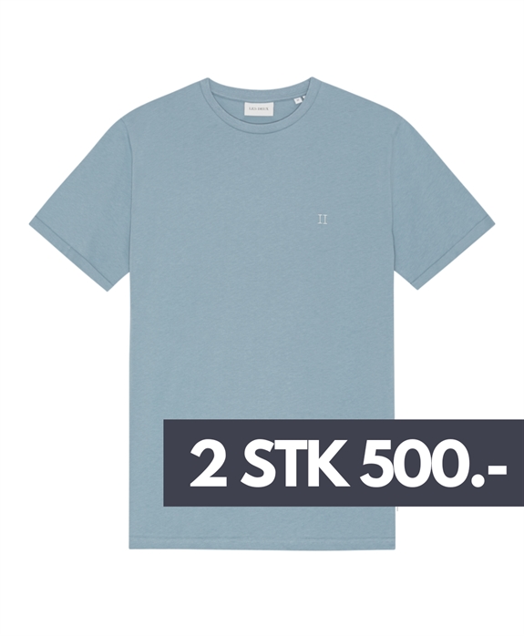 Les Deux Core Contrast t-shirt - Faded Denim Blue