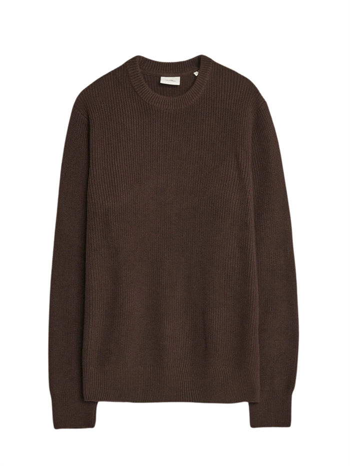 Les Deux Rib crewneck knit - Molé Brown