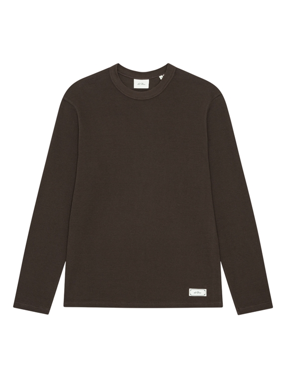 Les Deux Label Waffle LS T-shirt - Delicioso Brown