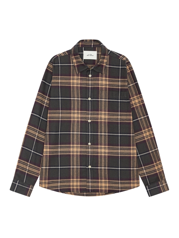 Les Deux Check overshirt - Asphalt 