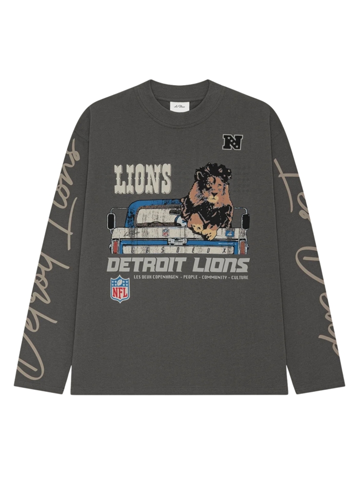 Les Deux NFL LS T-shirt - Raven Grey