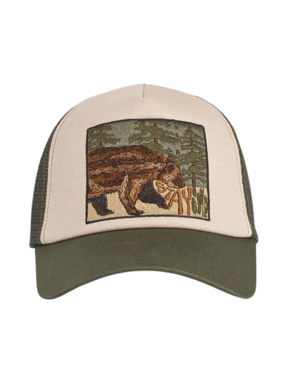 STATE OF WOW Bear High A-Shape Trucker Cap - Dk. Green