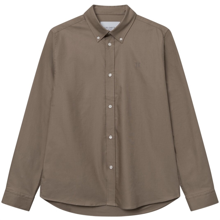 Les Deux Konrad Oxford Shirt - Desert Taupe