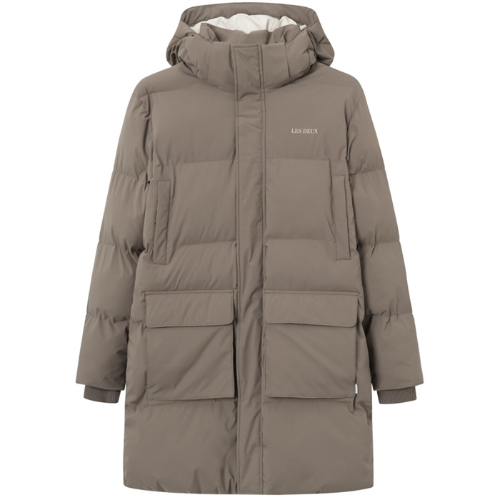 Les Deux Montreal Parka Puffer Coat - Mountain Grey 