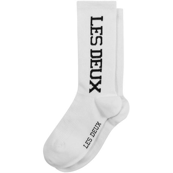 Les Deux Vertigo 2-Pack Rib Socks - White/Black