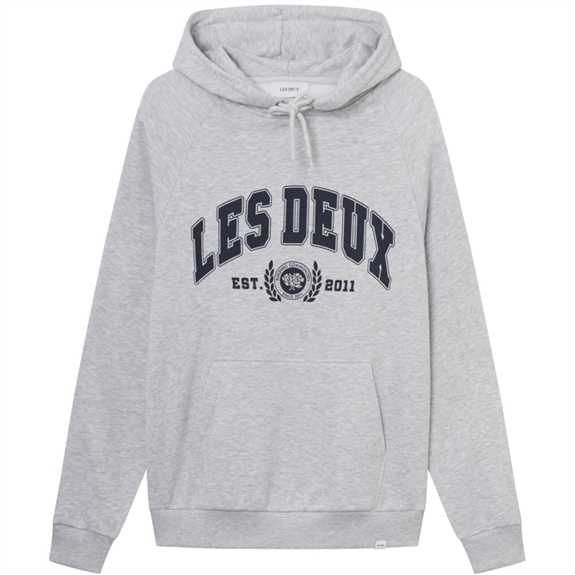 Les Deux University hoodie - Snow Melange/Dark Navy