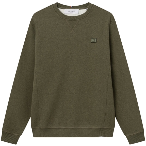 Les Deux Piece sweatshirt - Olive Night Melange/Dusty Moss-Olive Night