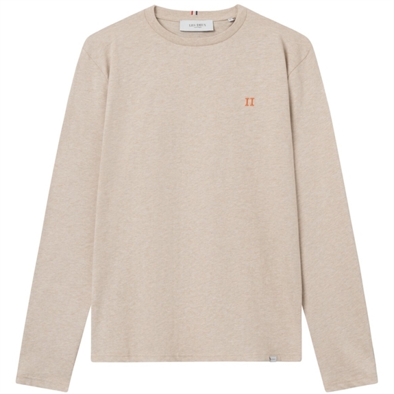 Les Deux Nørregaard LS t-shirt - Light Sand Melange/Orange