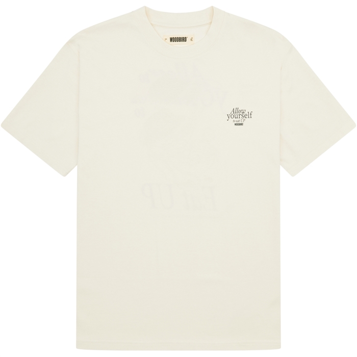 Woodbird Baine Eat Tee - Off White