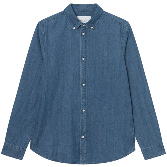 Les Deux Kristian Denim Shirt - Medium Blue Wash