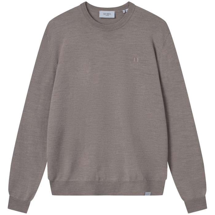 Les Deux Greyson Merino Knit - Dark Sand Melange