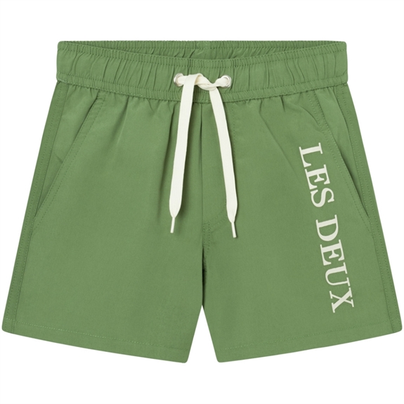 Les Deux Logo Swim Shorts kids - Vineyard Green/Ivory
