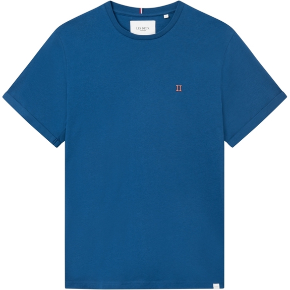 Les Deux Nørregaard T-shirt - High Blue/Orange