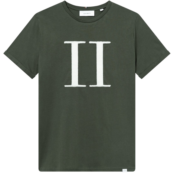 Les Deux Encore Bouclé T-shirt - Forest Green/Ivory