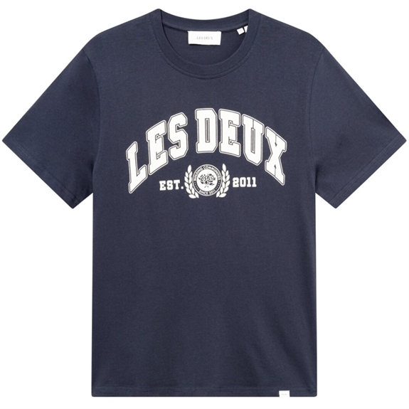Les Deux University t-shirt - Dark Navy/Light Ivory