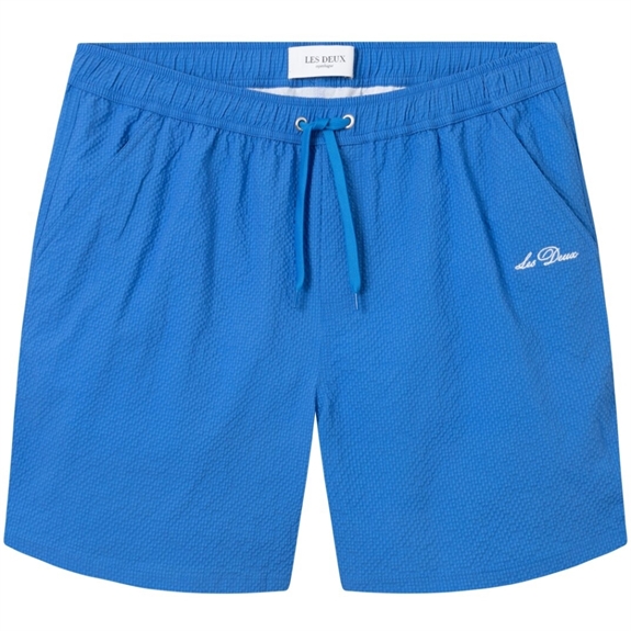 Les Deux Stan Seersucker Swim Shorts - Palace Blue