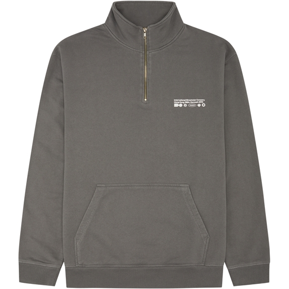 Woodbird Lass Tech Half-Zip sweatshirt - Antra Grey