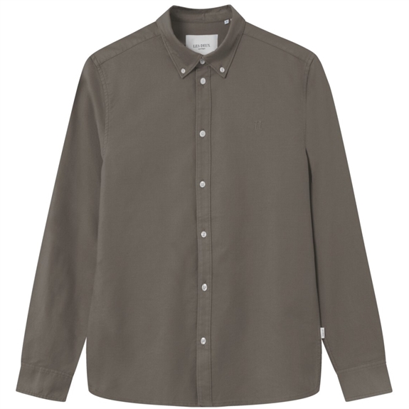 Les Deux Kristian Oxford Shirt - Mountain Grey