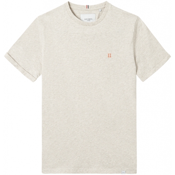Les Deux Nørregaard T-shirt - Light Sand Melange/Orange