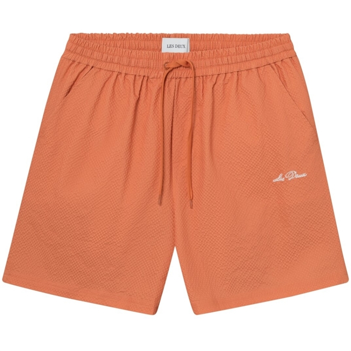 Les Deux Stan Seersucker Swim Shorts 2.0 - Baked Papaya