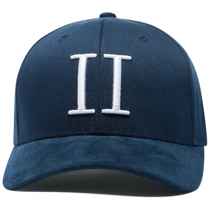 Les Deux Baseball Cap Suede II - Dark Navy/White