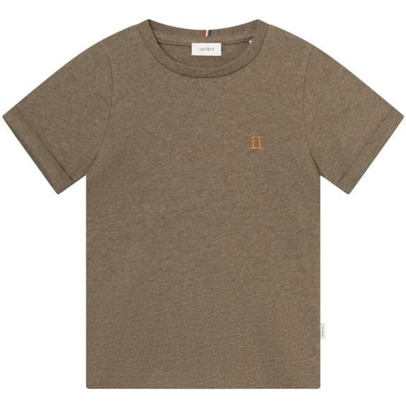 Les Deux Nørregaard T-Shirt Kids - Walnut Melange/Orange