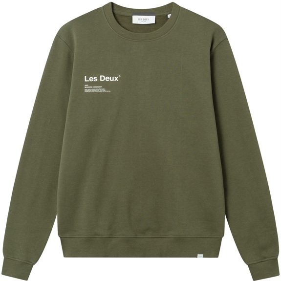 Les Deux Brody sweatshirt - Olive Night/Ivory